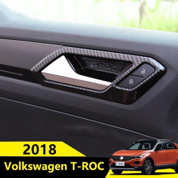 VW T-Roc MQB Chrom Carbon Türgriff Innen Blende Rahmen Abdeckung
