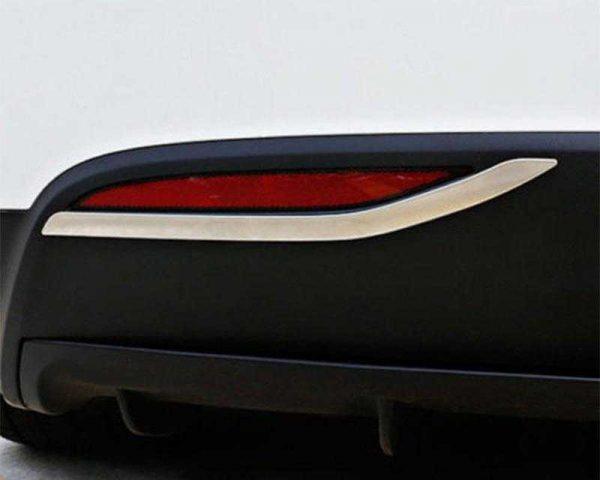 Tesla Model X Chrom Hinten Nebelscheinwerfer Licht Abdeckung Leiste