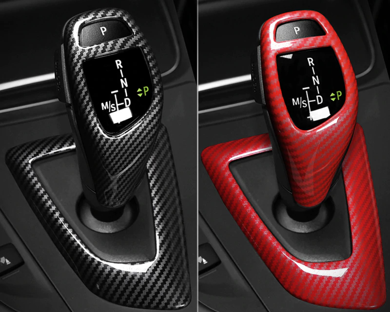 HIBEYO Carbon Auto Schaltknauf Abdeckung passt für BMW 3er G20 8er