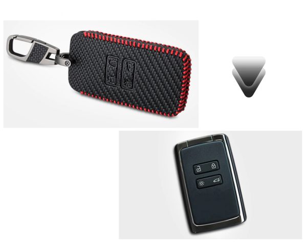Car Key Cover Comptiable With Renault Abs Carbon Fiber Key Fob Cover Case  Comptiable With Renault Koleos 2017-2019 Kadjar 2016-2020 Megane 2016-2019  K